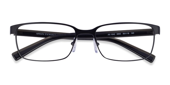 Matte Black Armani Exchange AX1042 -  Metal Eyeglasses
