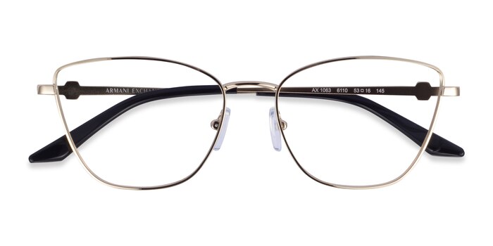 Shiny Gold Armani Exchange AX1063 -  Metal Eyeglasses
