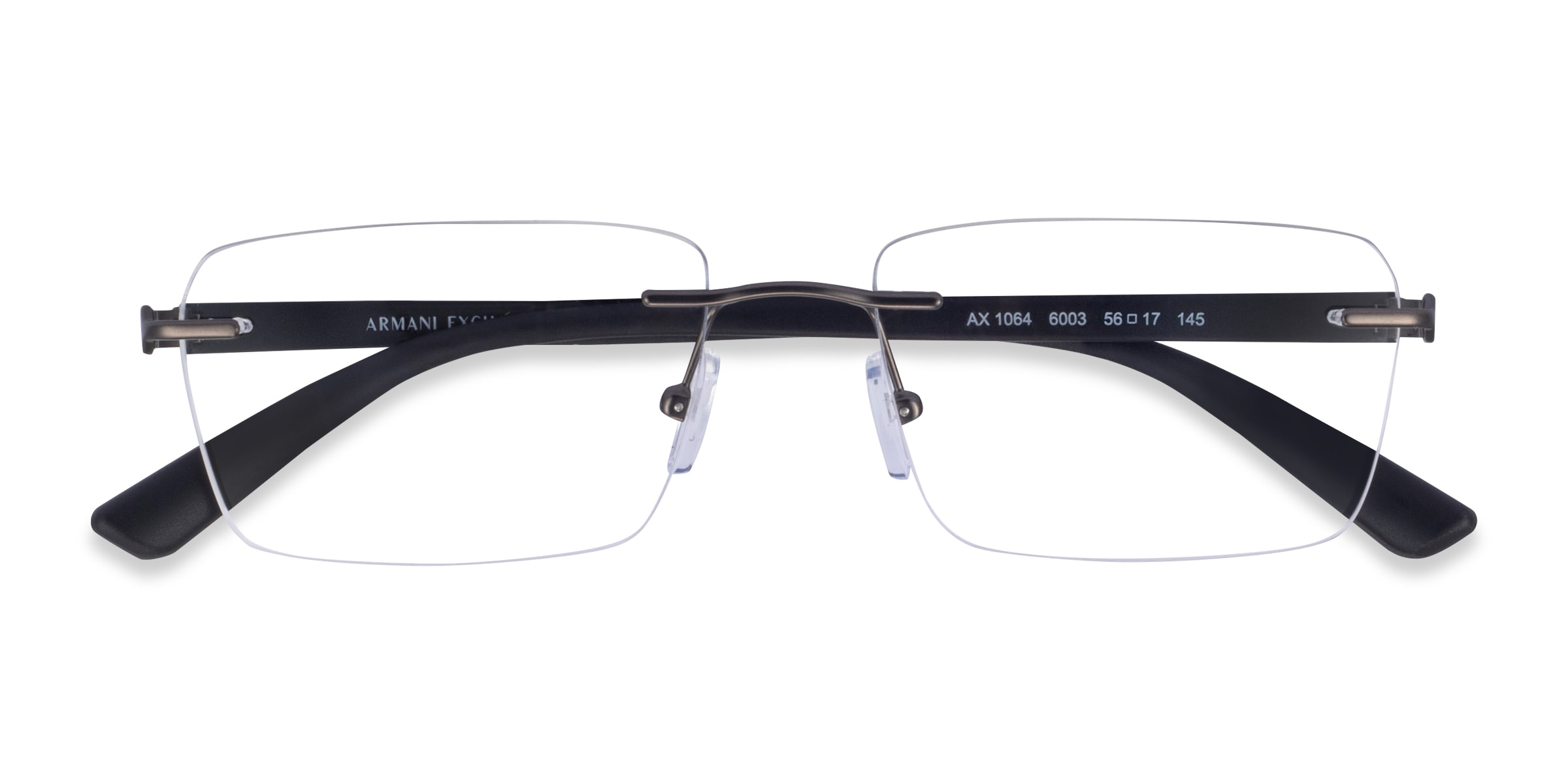 Armani Exchange AX1064 - Rectangle Matte Gunmetal Frame