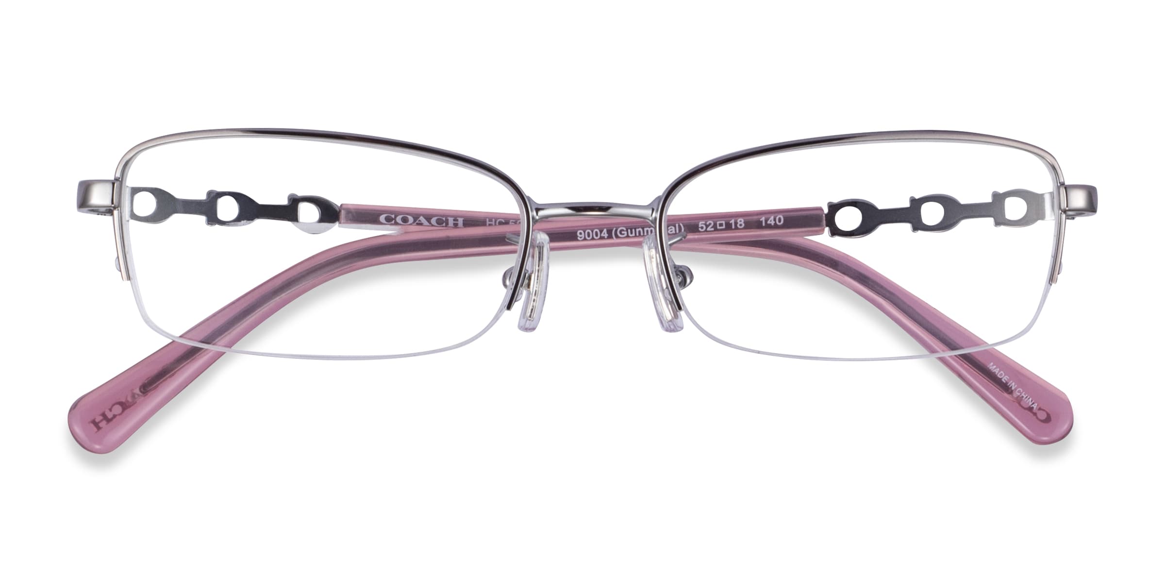 Coach HC5097 - Rectangle Light Gold Frame Glasses For Women