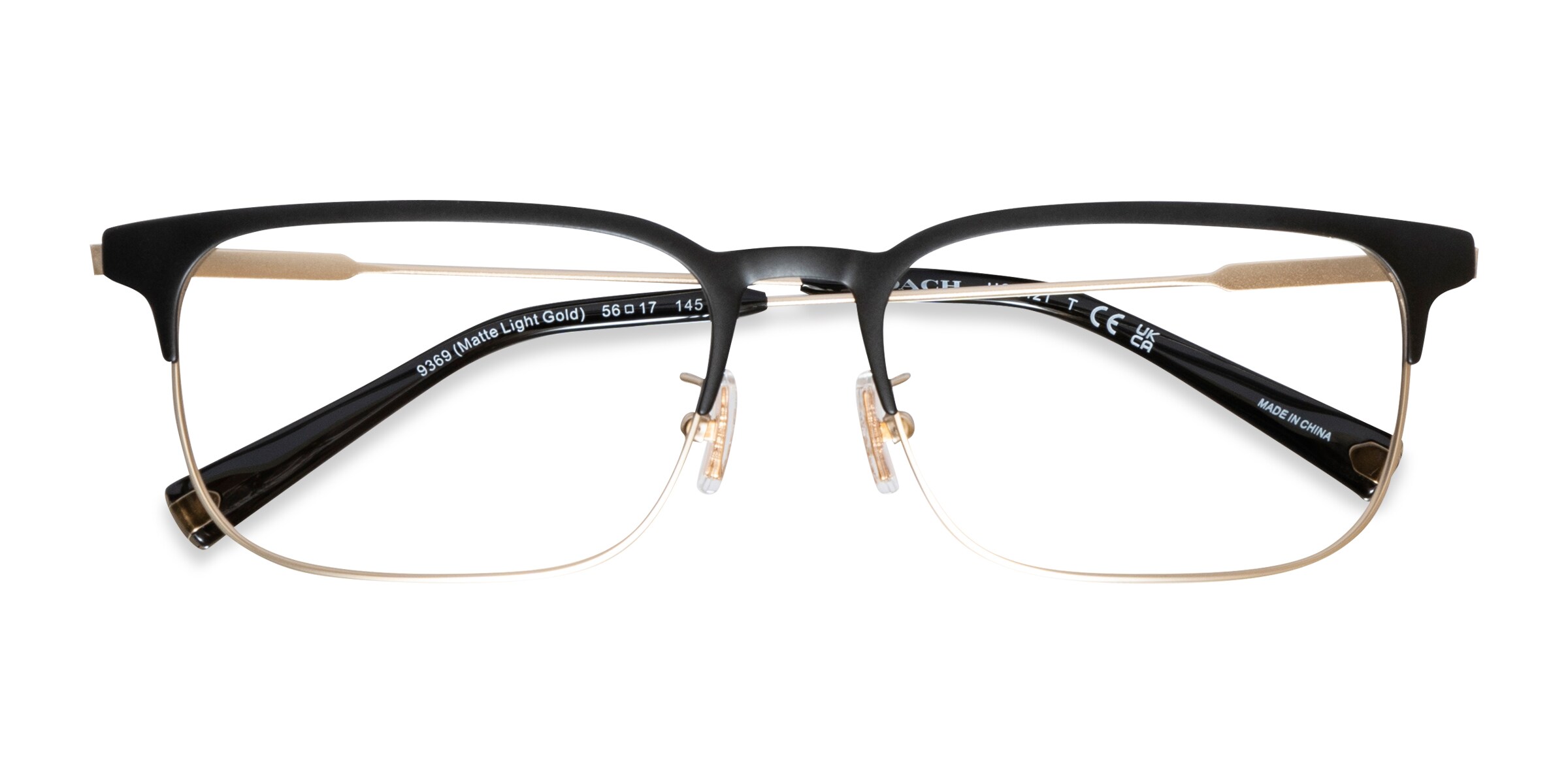 Coach HC5121 - Rectangle Matte Black Gold Frame Eyeglasses  display picture 2