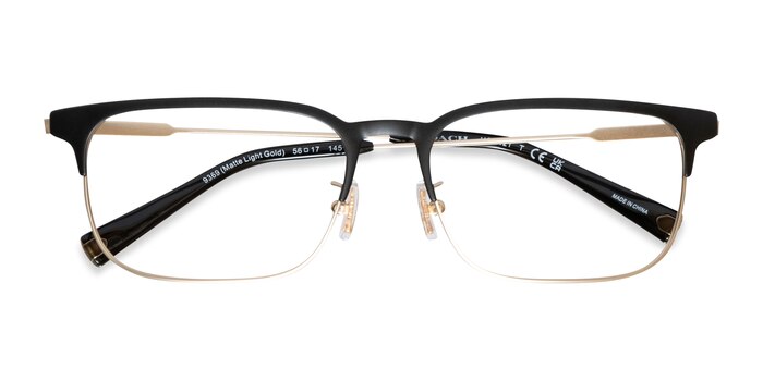 Matte Black Gold Coach HC5121 -  Metal Eyeglasses