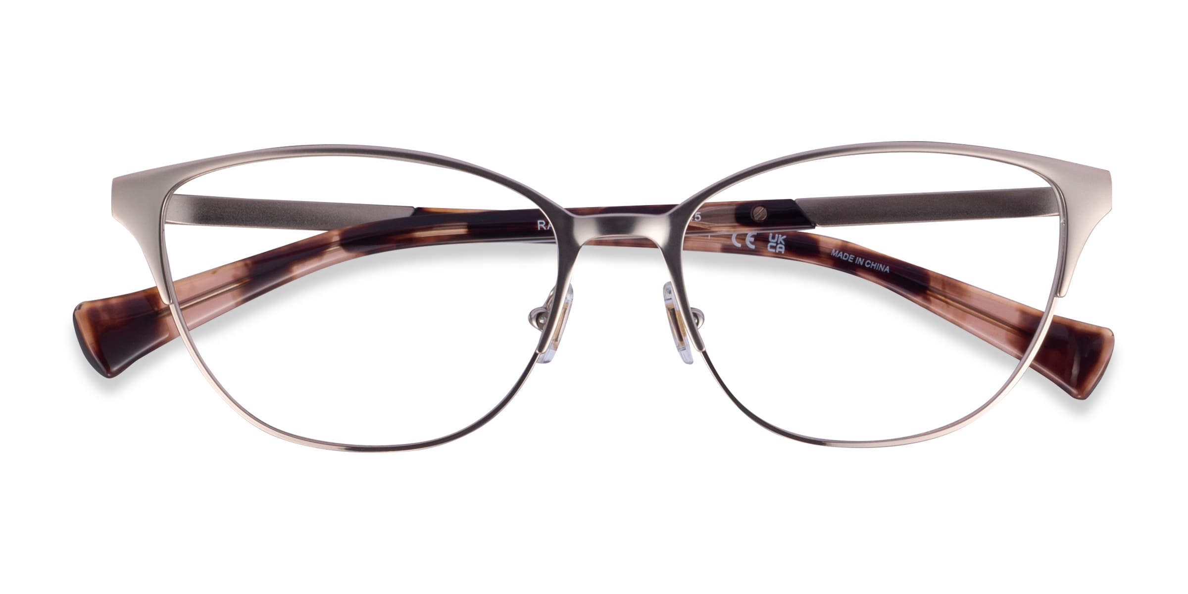 Ralph RA6055 - Cat Eye Shiny Silver Frame Glasses For Women | Eyebuydirect