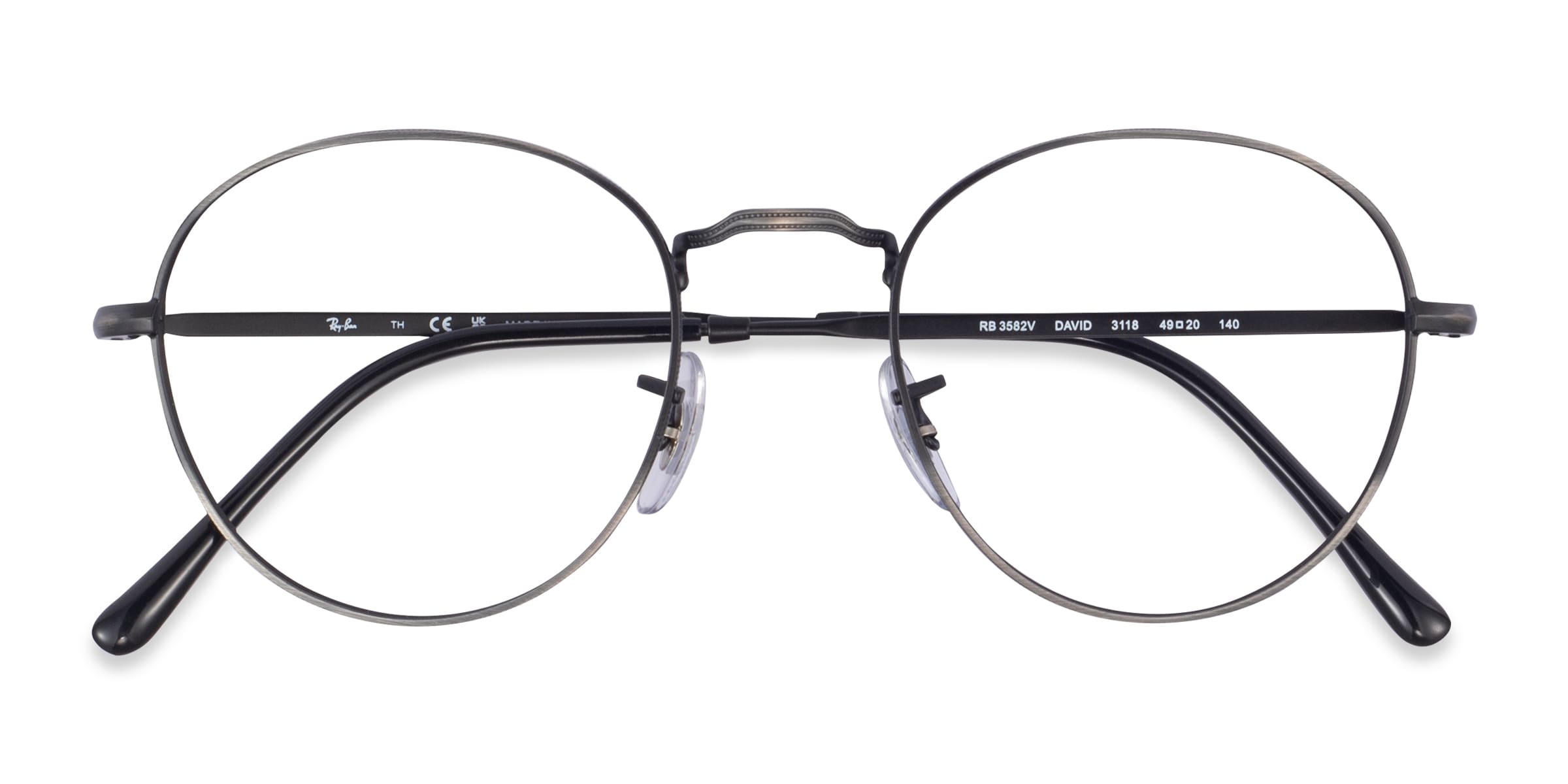 Ray-Ban RB3582V David - Round Black Bronze Gradient Frame