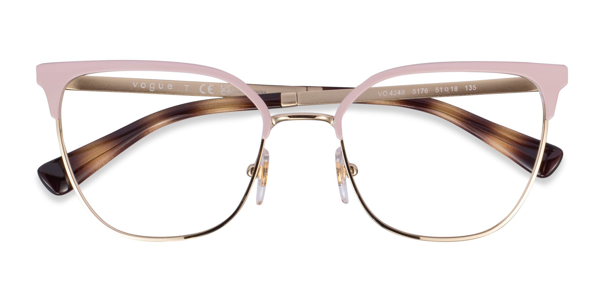 Vogue Eyewear VO4249 Cat Eye Pink Gold Frame Glasses For Women