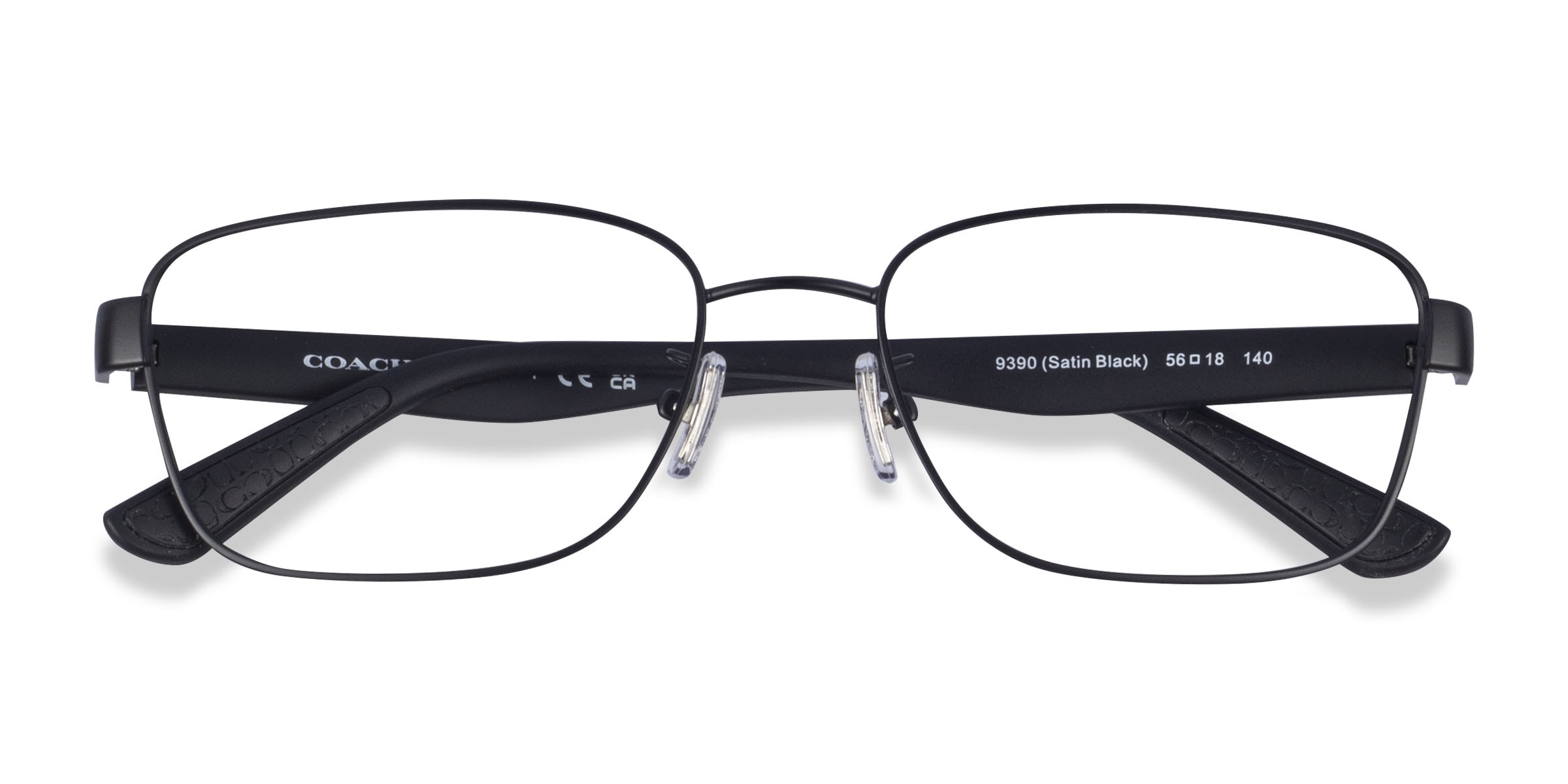 Coach HC5122 - Rectangle Satin Black Frame Eyeglasses | Eyebuydirect