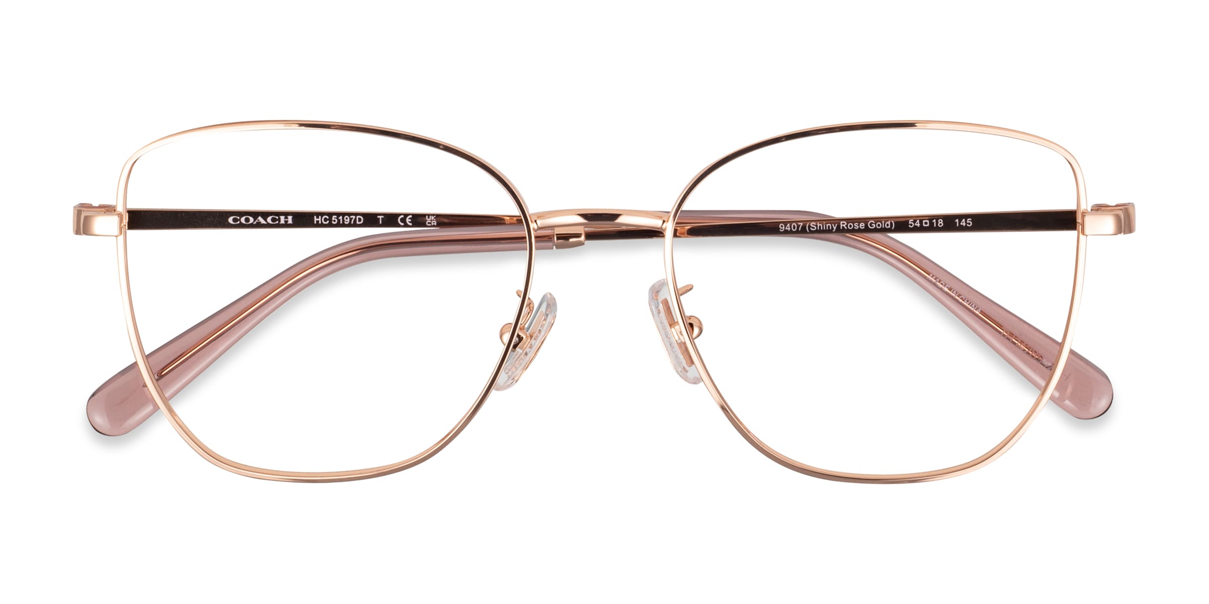 COACH 0HC5197D Women\'s Rose‎ Gold Eyeglasses 54MM NIB Amazon.com: Coach Eyeglasses HC 5119 9367 Rose Gold  main image 4