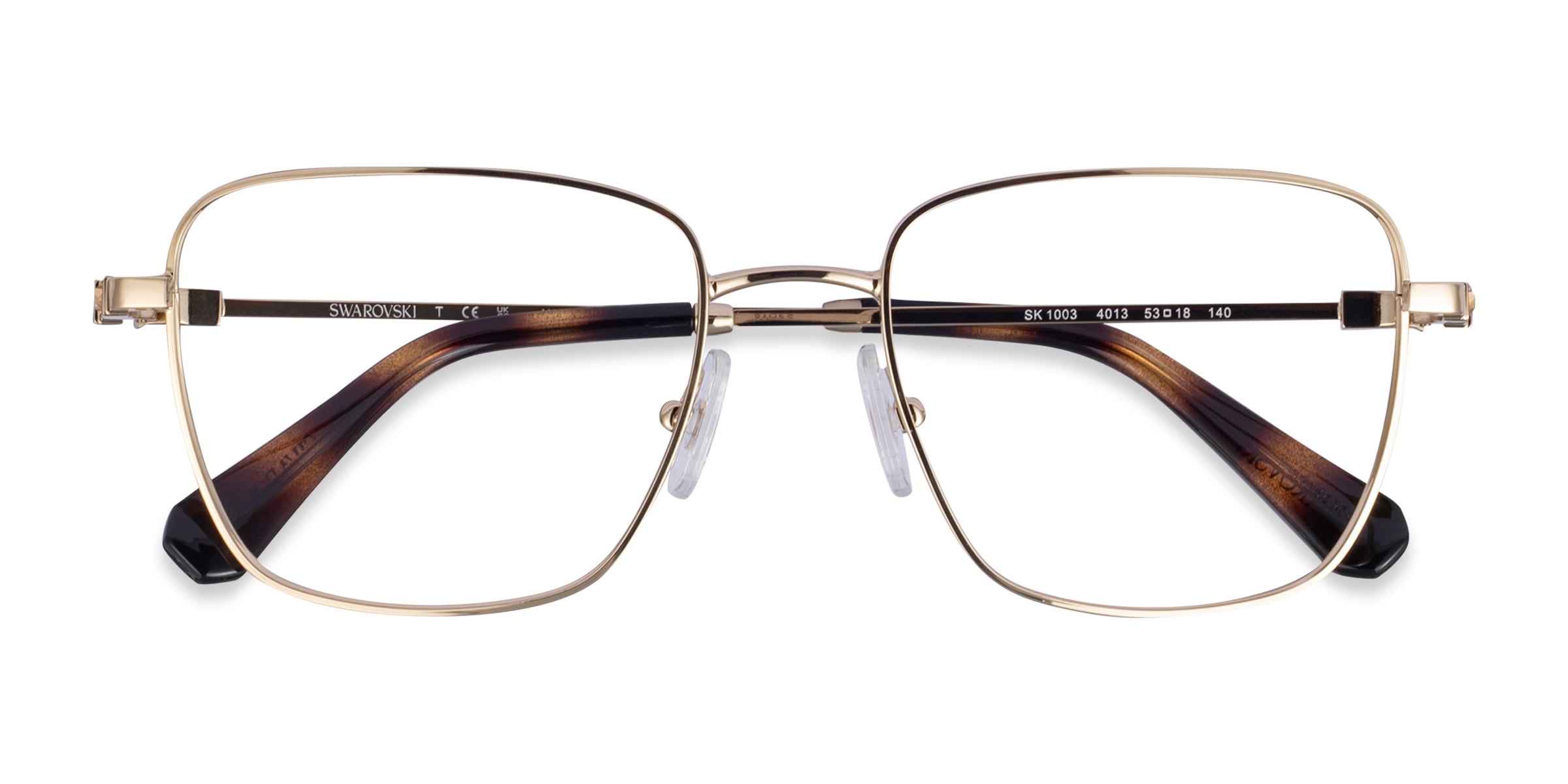 Swarovski SK 1003 4013 Pale Gold Metal Rectangle Eyeglasses 53mm Swarovski Glasses - SK 1003 | Vision Express main image 2