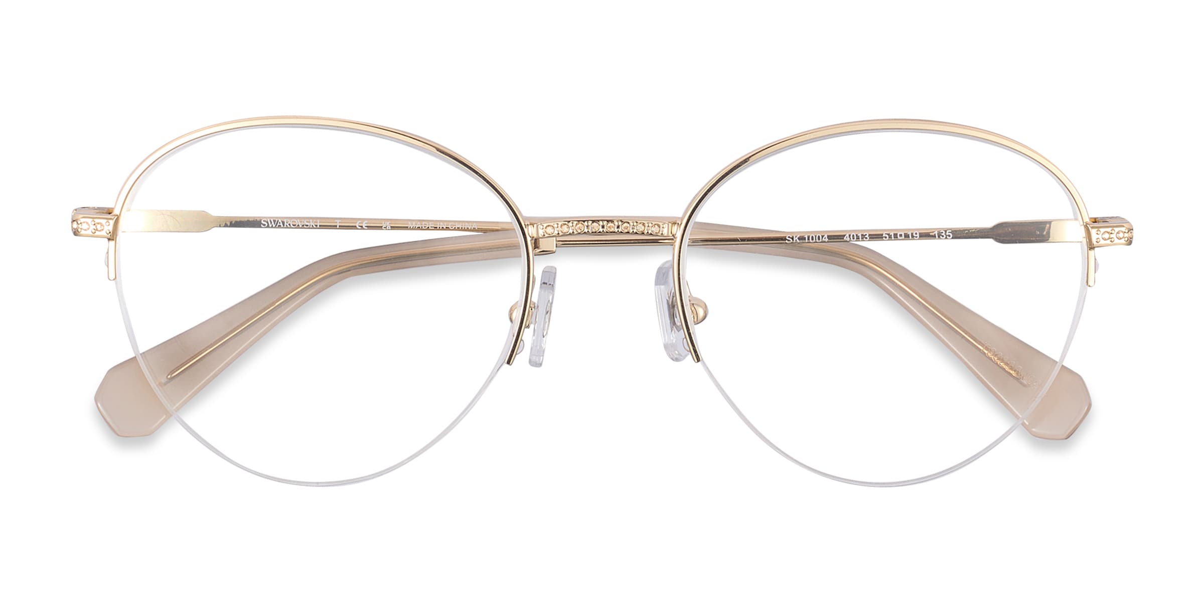 Swarovski Gold Metal Glasses Women\'s (Frames) Swarovski 1036 Gold main image 3