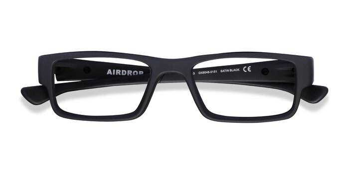 Satin Black Oakley Airdrop -  Plastic Eyeglasses