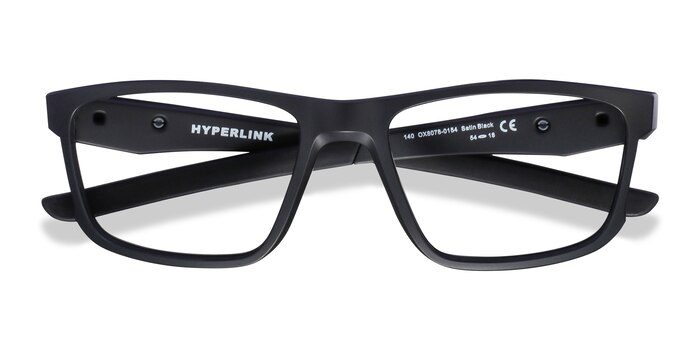 Satin Black Oakley Hyperlink -  Plastic Eyeglasses