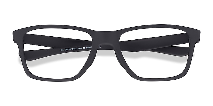 Satin Black Oakley Trim Plane -  Lightweight Plastic Eyeglasses