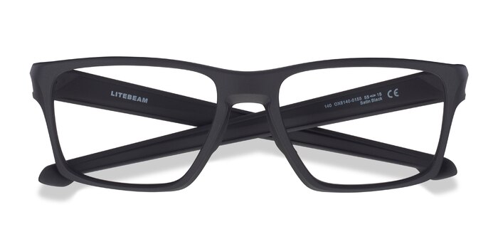 Satin Black Oakley Litebeam -  Plastic Eyeglasses