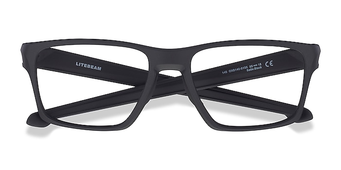 Assert Apparently arm Oakley Litebeam - Rectangle Satin Black Frame Glasses For Men | Eyebuydirect