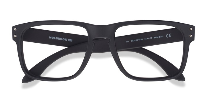 Oakley Holbrook Rx - Rectangle Satin Black Frame Glasses For Men |  Eyebuydirect