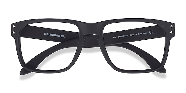 Oakley Holbrook Rx - Rectangle Satin Black Frame Glasses For Men ...