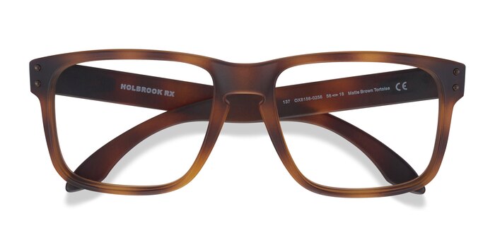 Matte Brown Tortoise Oakley Holbrook Rx -  Plastic Eyeglasses