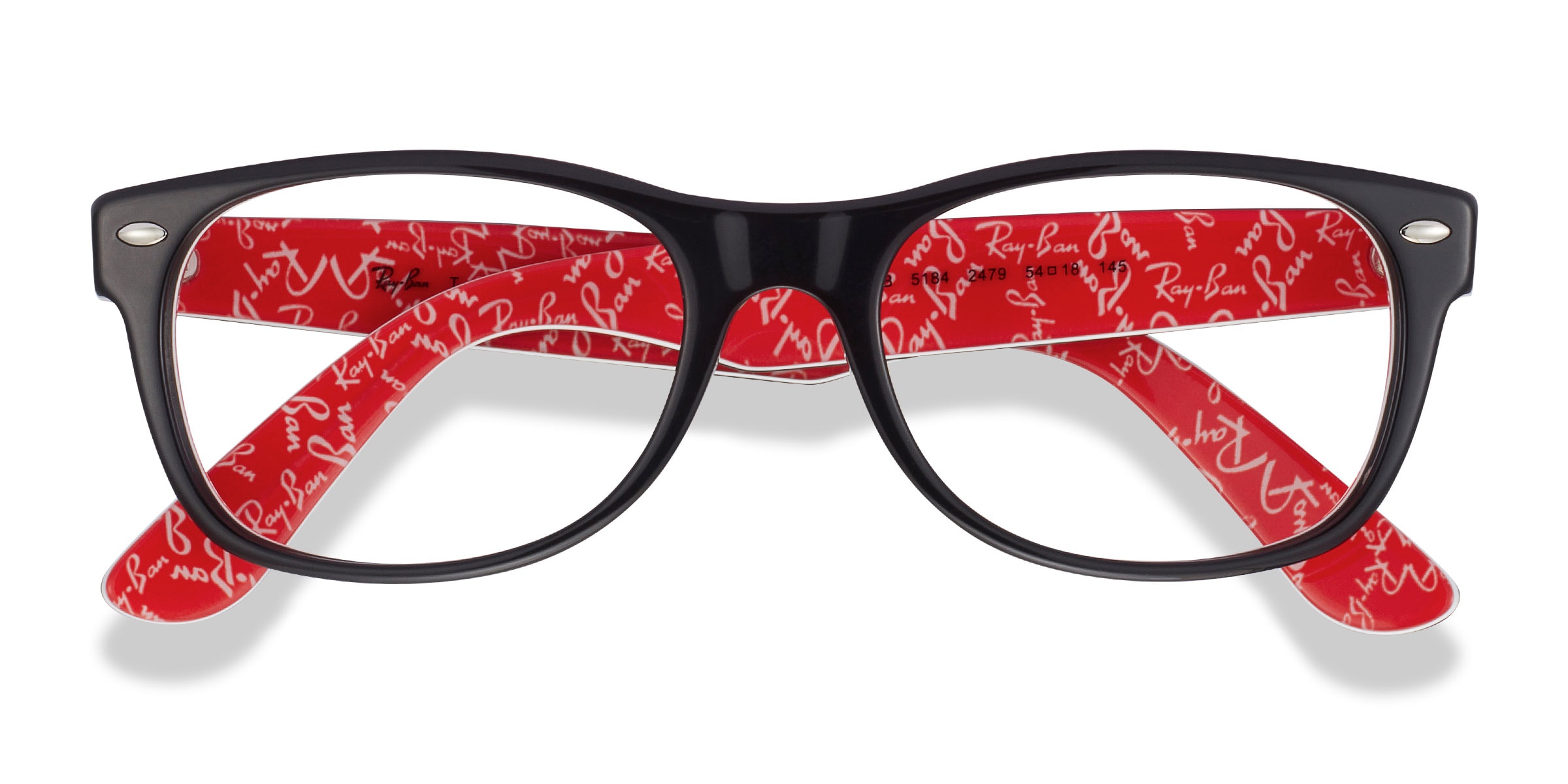 Ray Ban RB5184 Wayfarer Square Black Red Frame Eyeglasses Eyebuydirect Canada