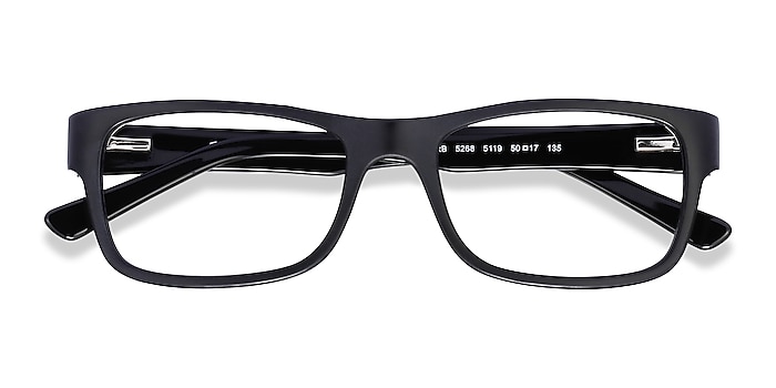 Isse flicker Bedrift Ray-Ban RB5268 - Rectangle Matte Black Frame Eyeglasses | Eyebuydirect