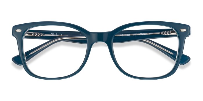Ray-Ban RB5285 - Square Blue Frame Eyeglasses | Eyebuydirect