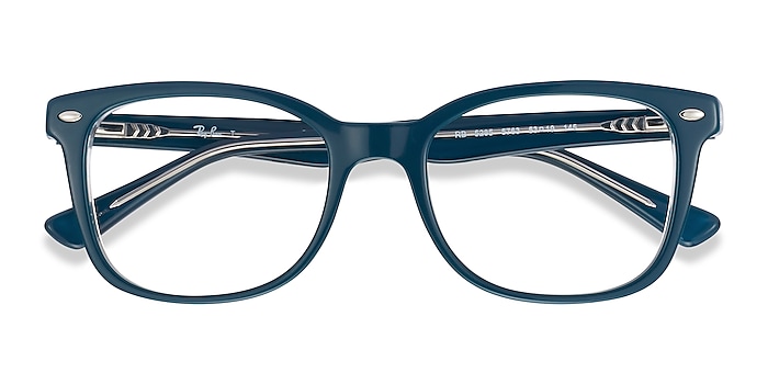 Pløje Stor mængde Lappe Ray-Ban RB5285 - Square Blue Frame Eyeglasses | Eyebuydirect