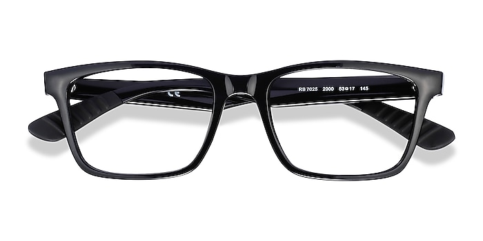 Shiny Black Ray-Ban RB7025 -  Plastic Eyeglasses