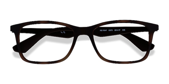 Tortoise Brown Ray-Ban RB7047 -  Lightweight Plastic Eyeglasses