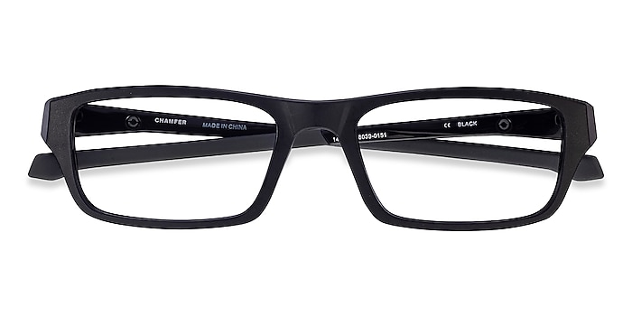 Satin Black Oakley Chamfer -  Lightweight Plastic Eyeglasses