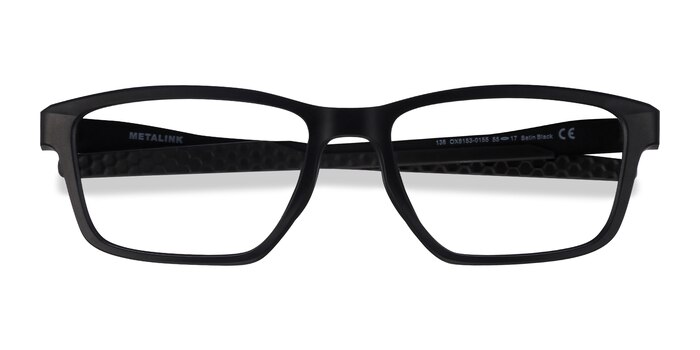Satin Black Oakley Metalink -  Plastic Eyeglasses