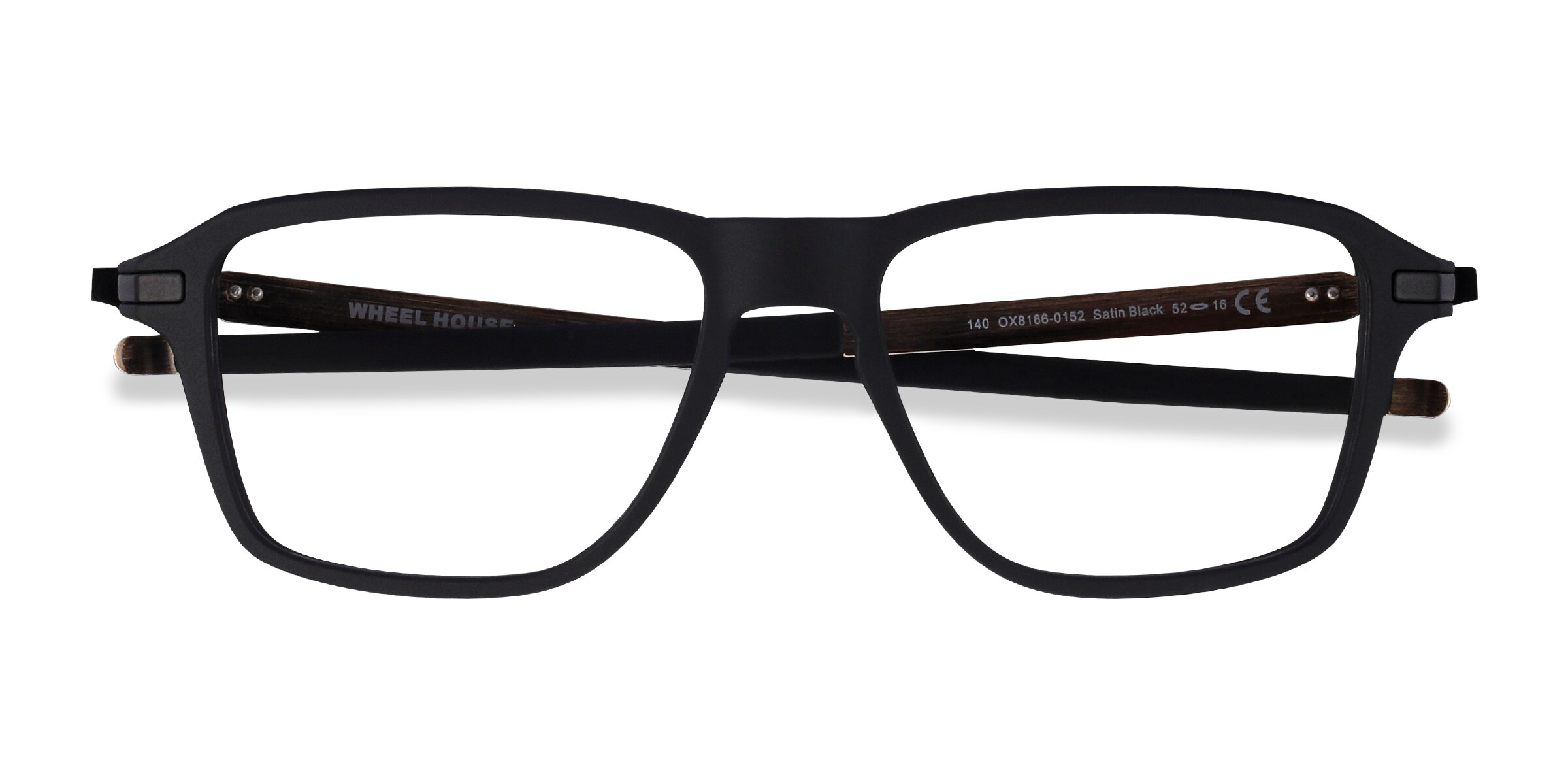 Oakley Wheel House - Rectangle Satin Black Frame Glasses For Men 