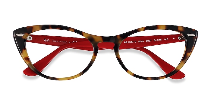 dynamisk Ved daggry udpege Ray-Ban Nina - Cat Eye Tortoise Red Frame Glasses For Women | Eyebuydirect
