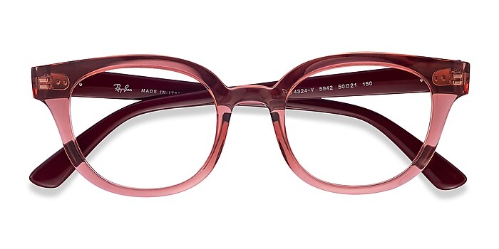 Clear Pink Ray-Ban RB4324V -  Lightweight Plastic Eyeglasses