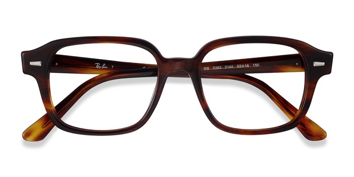 Striped Havana Ray-Ban RB5382 -  Acetate Eyeglasses