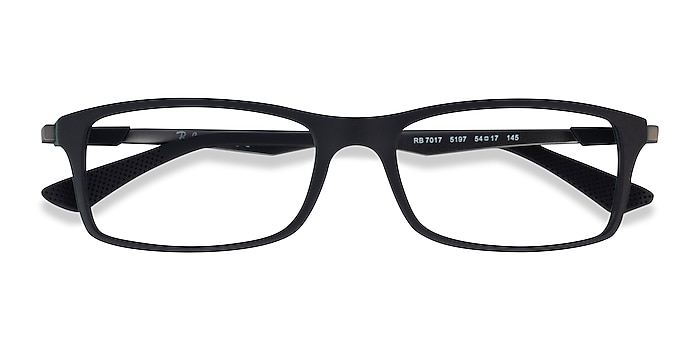 Black Green Gunmetal Ray-Ban RB7017 -  Lightweight Plastic Eyeglasses