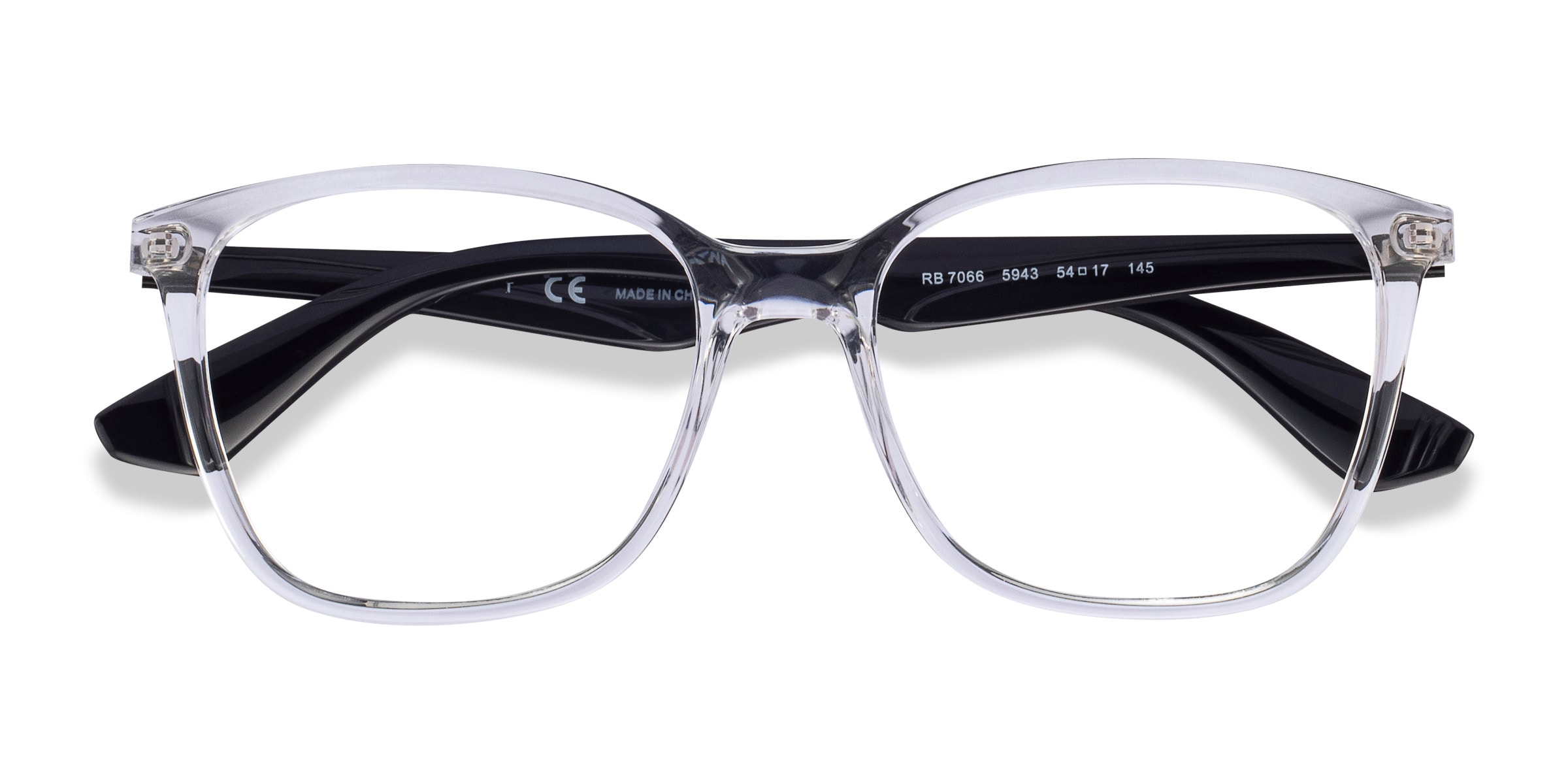 Clear glasses with black on sale frame