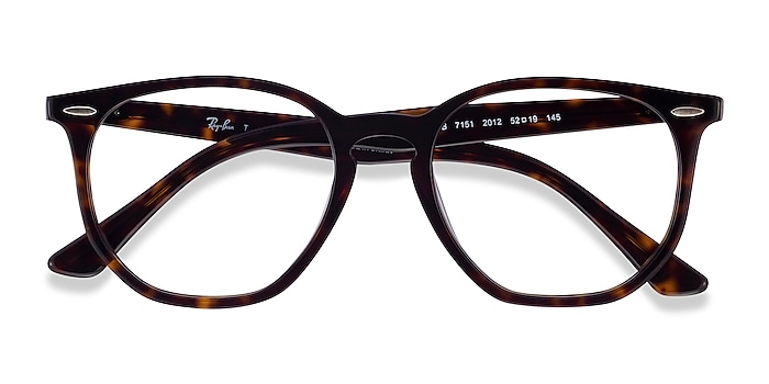 Ray-Ban RB7151 - Square Tortoise Frame Eyeglasses | Eyebuydirect