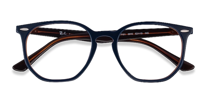 Blue Tortoise Ray-Ban RB7151 -  Classic Acetate Eyeglasses