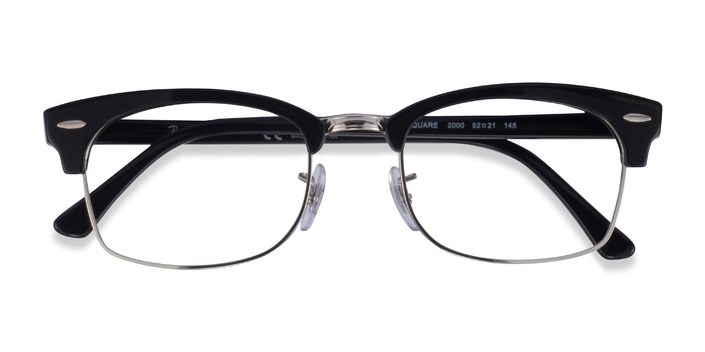 Square store clubmaster glasses