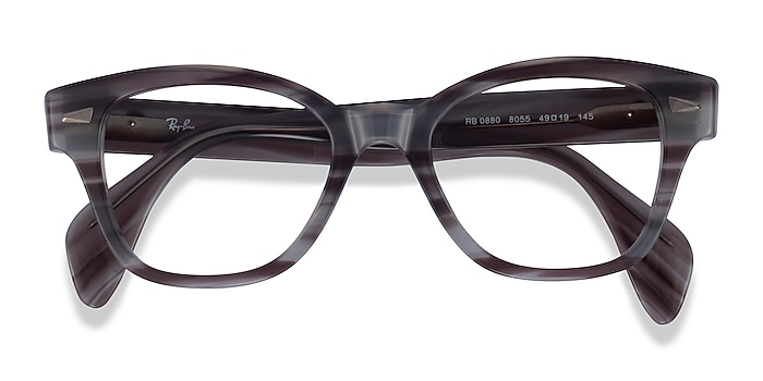 Gray Striped Ray-Ban RB0880 -  Acetate Eyeglasses