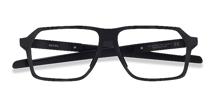 Black & Gray Oakley Bevel -  Plastic Eyeglasses