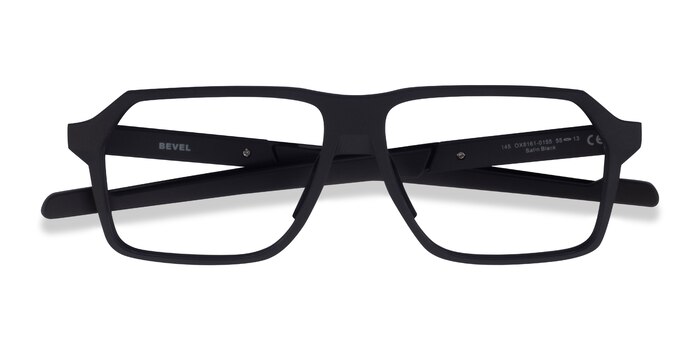 Black Oakley Bevel -  Plastic Eyeglasses