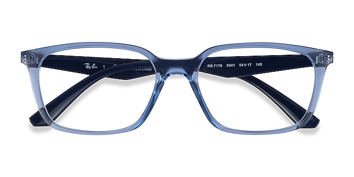 Clear Blue Ray-Ban RB7176 -  Plastic Eyeglasses
