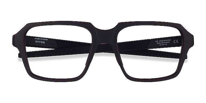 Matte Dark Red Oakley Miter -  Plastic Eyeglasses