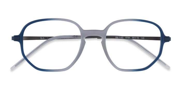 Clear Blue Ray-Ban RB7152 -  Metal Eyeglasses