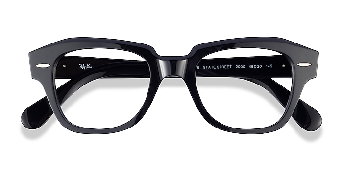 Ray-Ban RB5486 - Square Black Frame Eyeglasses | Eyebuydirect