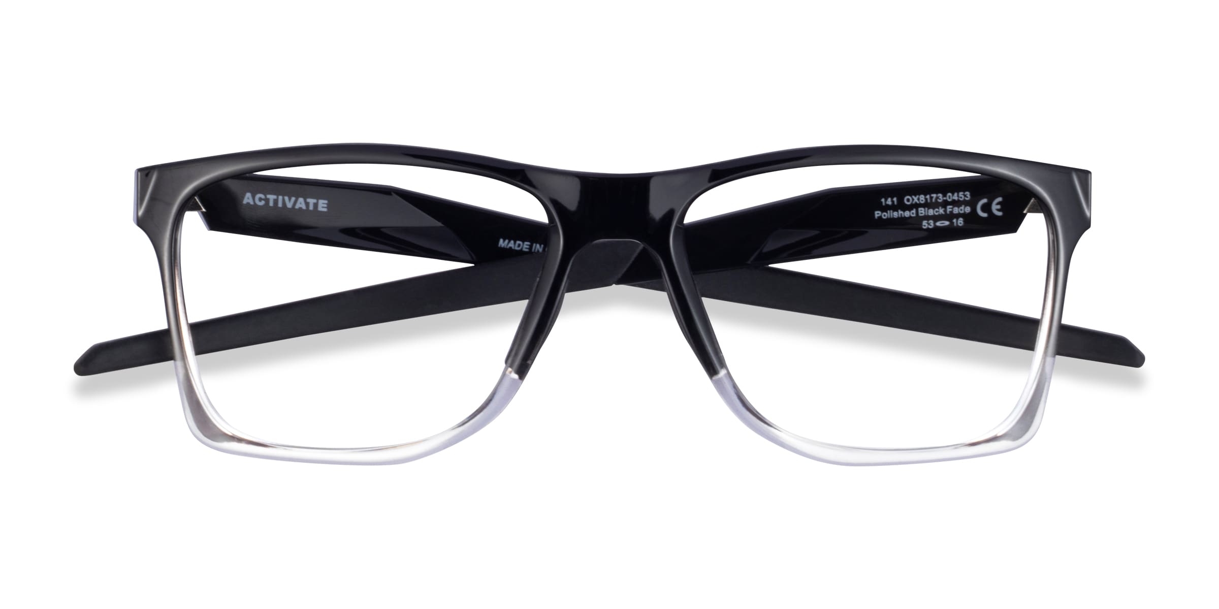 Black and clear deals eyeglasses