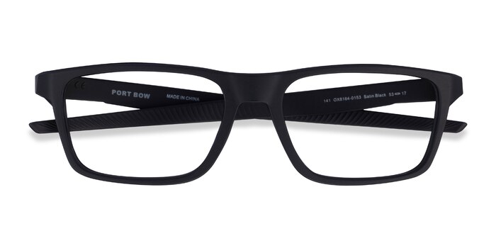 Satin Black Oakley Port Bow -  Plastic Eyeglasses
