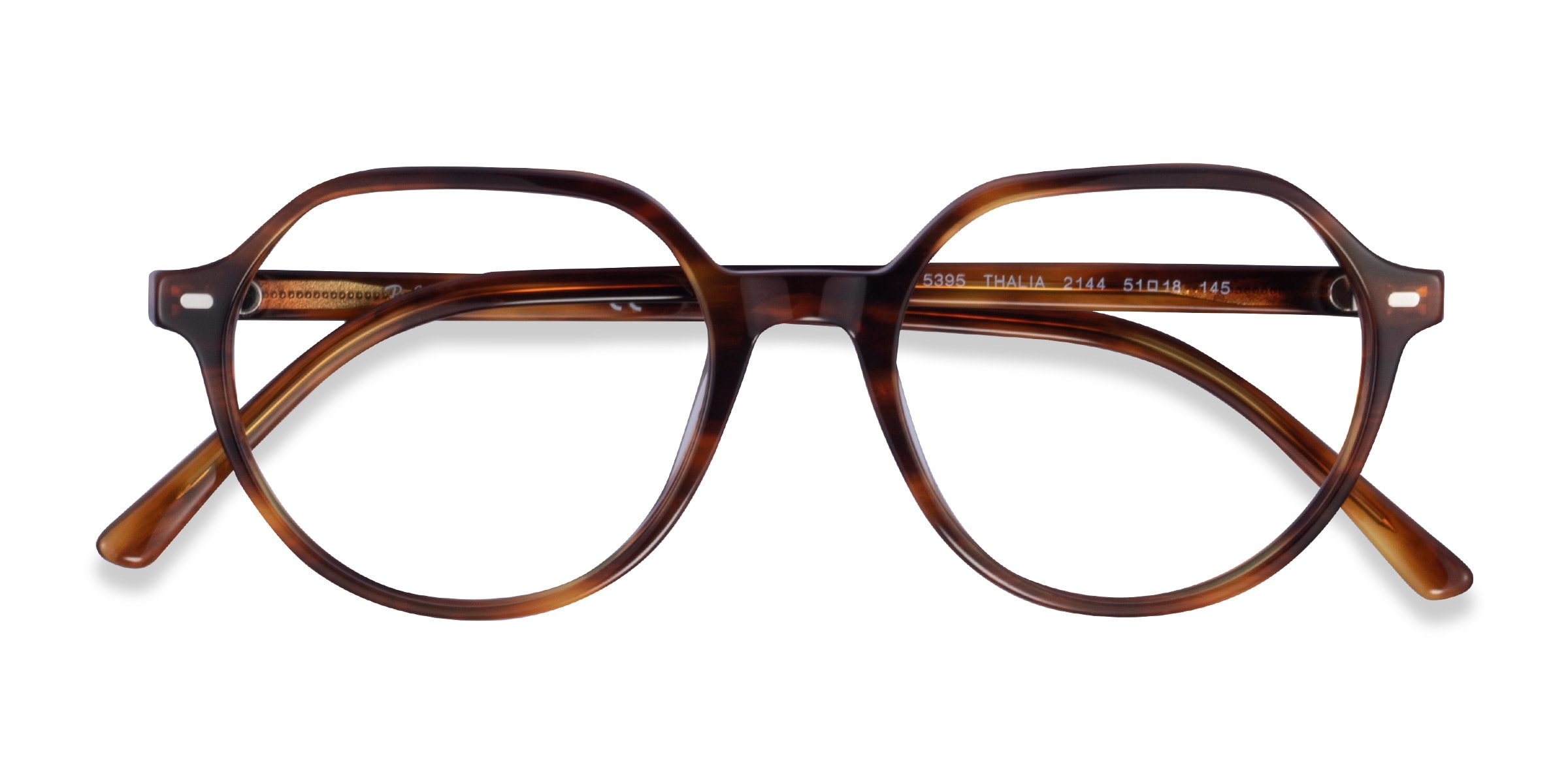 Ray-Ban RB5395 Thalia - Square Striped Frame Eyeglasses