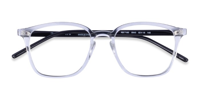 Ray-Ban RB7185 - Square Transparent Frame Eyeglasses | Eyebuydirect