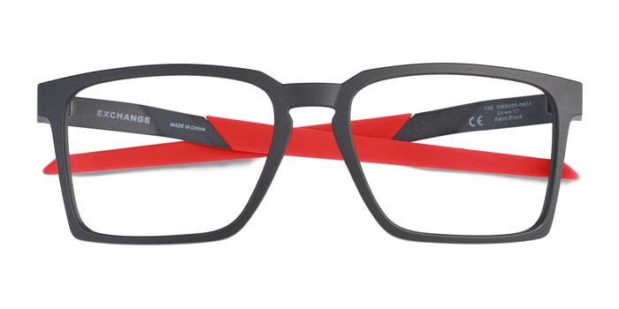 Oakley Exchange - Rectangle Satin Black Frame Glasses For Men | Eyebuydirect